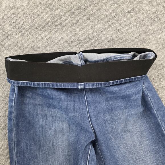 Soft Surroundings Jeans Womens Petite Medium Blue Pull On Straight Stretch Denim - Picture 11 of 16